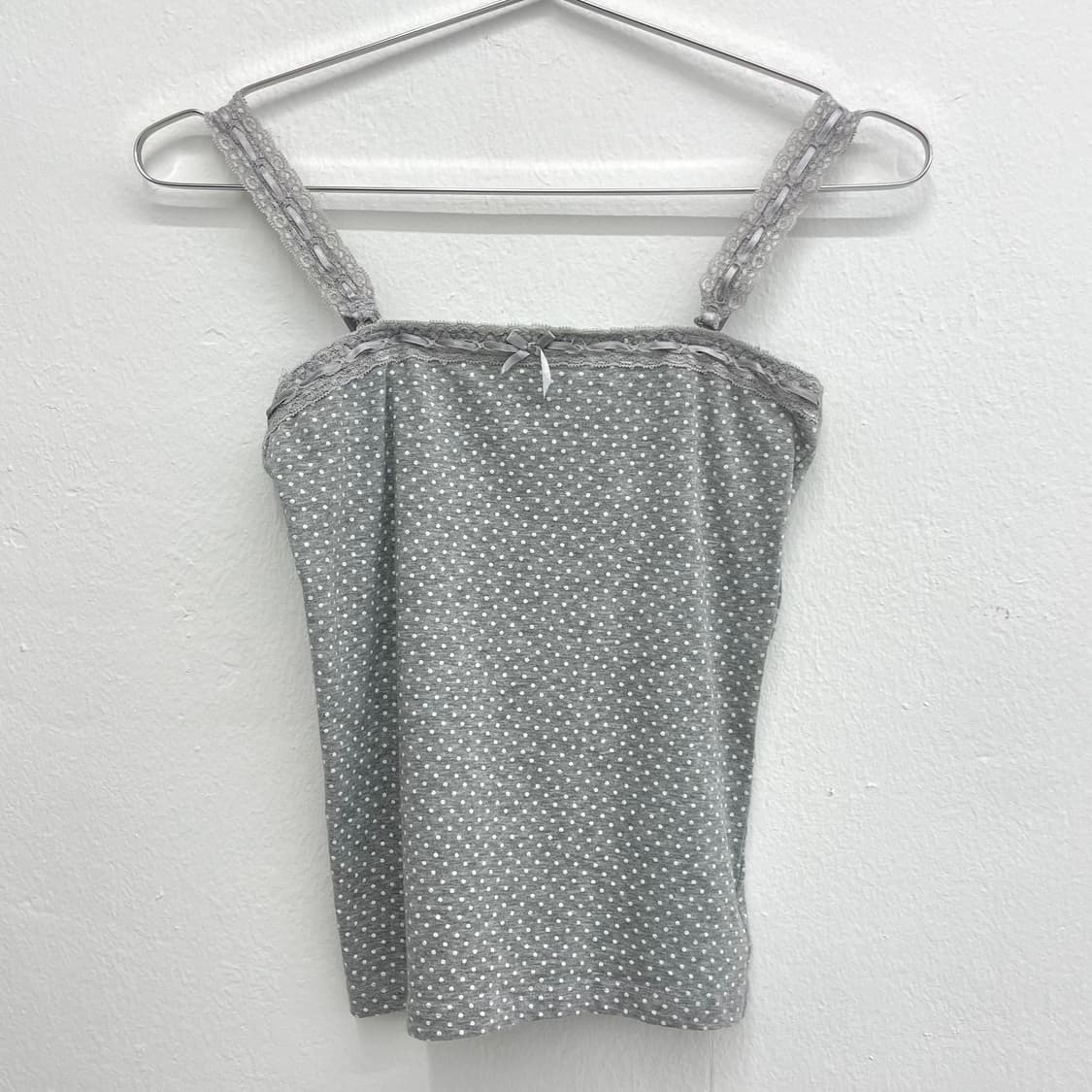 Grey dote lace sleeveless 상품이미지1