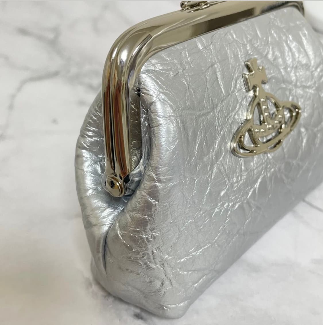 비비안웨스트우드 아카이브 orb 실버 복주머니 동전지갑 체인 크로스백 상품이미지6