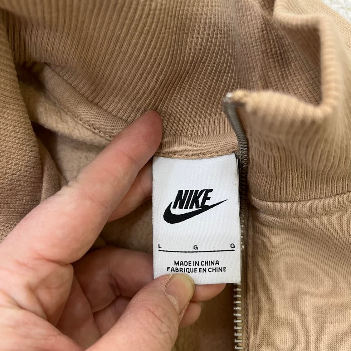 L 나이키 여성 크롭 반집업 맨투맨 0324M 상품이미지2