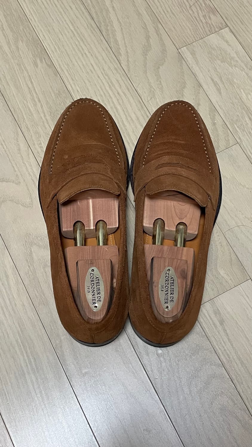 잘란스리와야 브라운 스웨이드 페니로퍼 7.5 265 상품이미지4