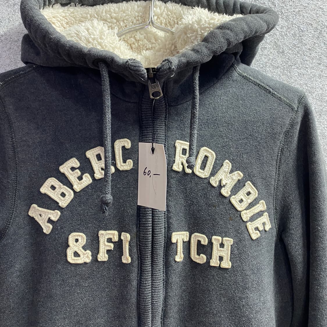 아베크롬비 스펠로고 양털 후드집업 B4525 상품이미지3