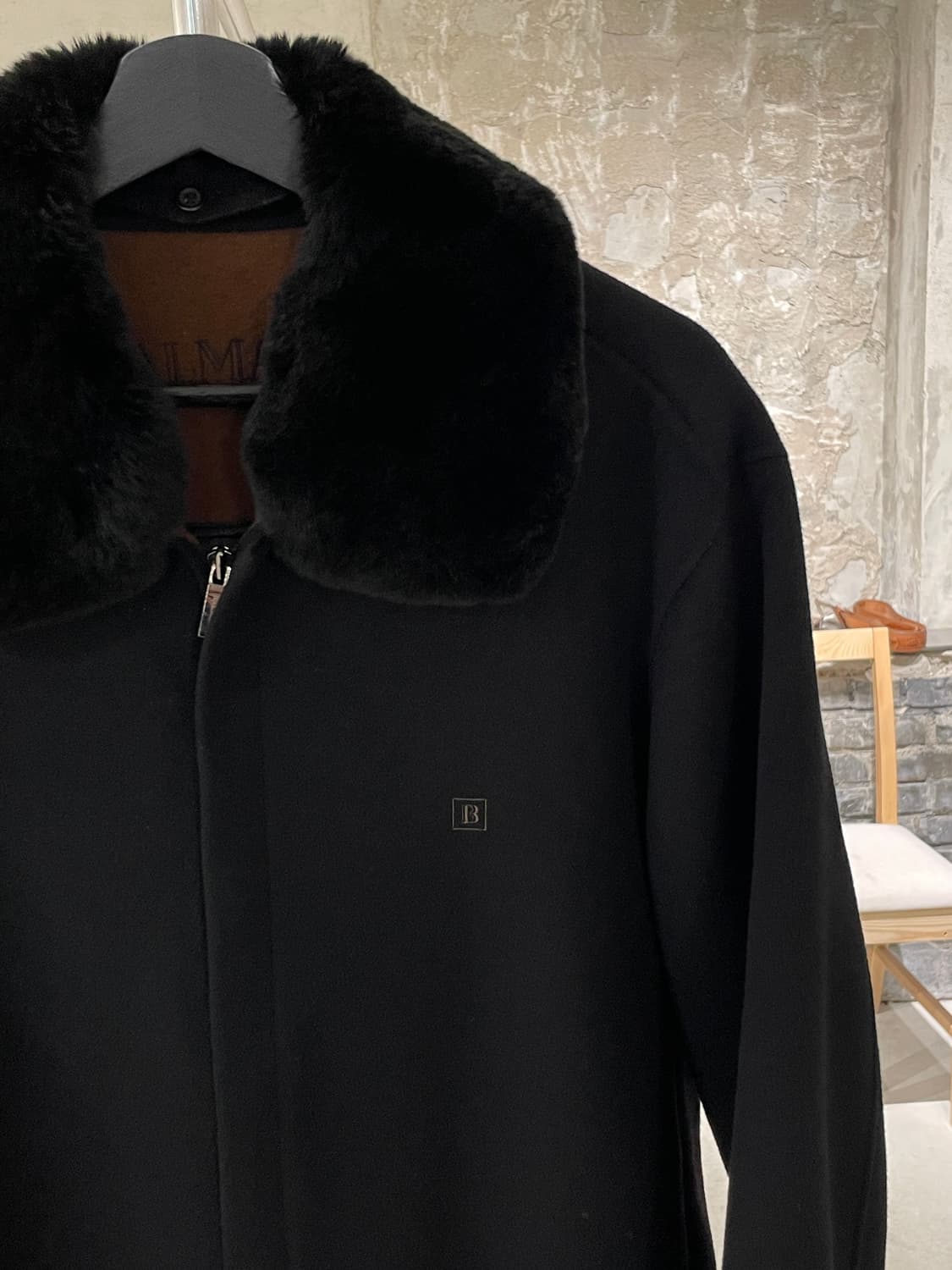 발망 블랙 박스 로고 히든 집업 울 캐시미어 자켓 상품이미지3