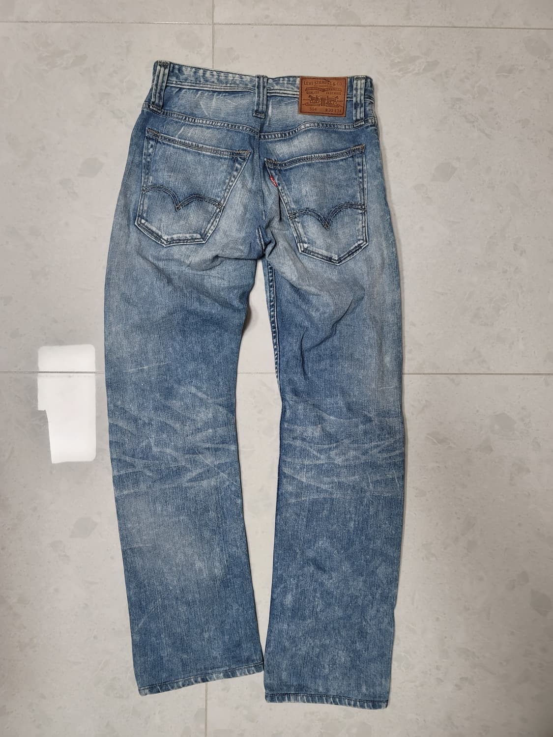 리바이스 504 워싱 데님 청바지 허리30 W30 L34 상태극상 상품이미지2