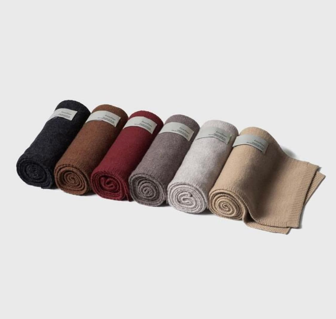 새상품) 퍼스트플로어 캐시미어 머플러 와이드 로즈우드 색상 상품이미지2