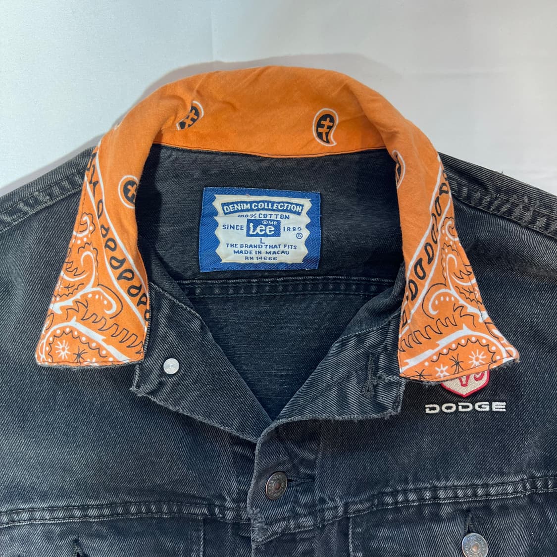 [L]00's LEE 블랙 데님 리워크 트러커 자켓 상품이미지2