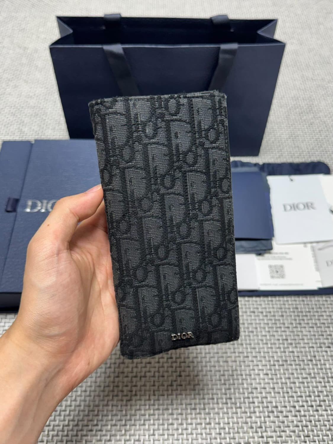 디올 오블리크 자카드 장지갑 상품이미지1