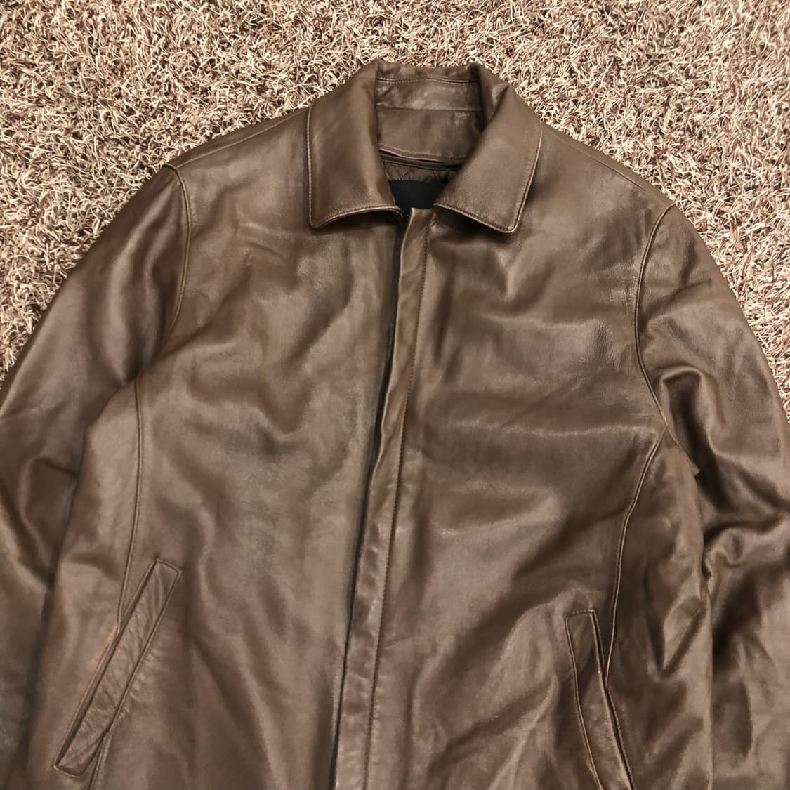 빈티지 양가죽 브라운 레더 가죽 자켓 (내피 탈부착) 상품이미지2