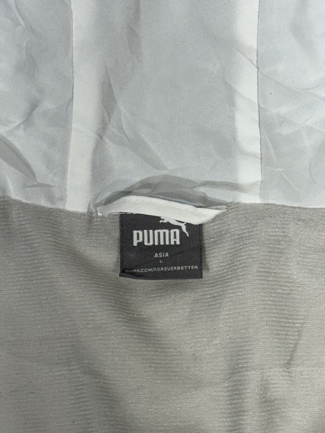 푸마 화이트 배색 후드 트랙탑 져지 L 상품이미지7