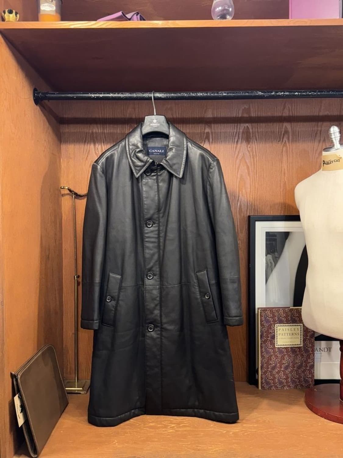 카날리 레더 코트 상품이미지1