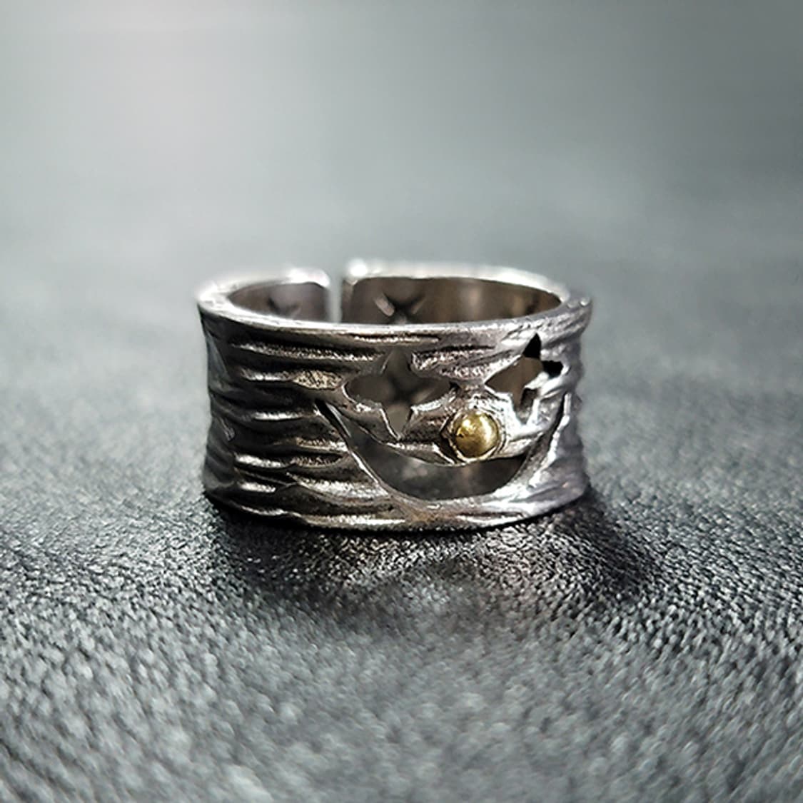 Pierrotis 실버 남자 엔틱 빈티지 명품 서커스 삐에로 광대 반지 상품이미지1