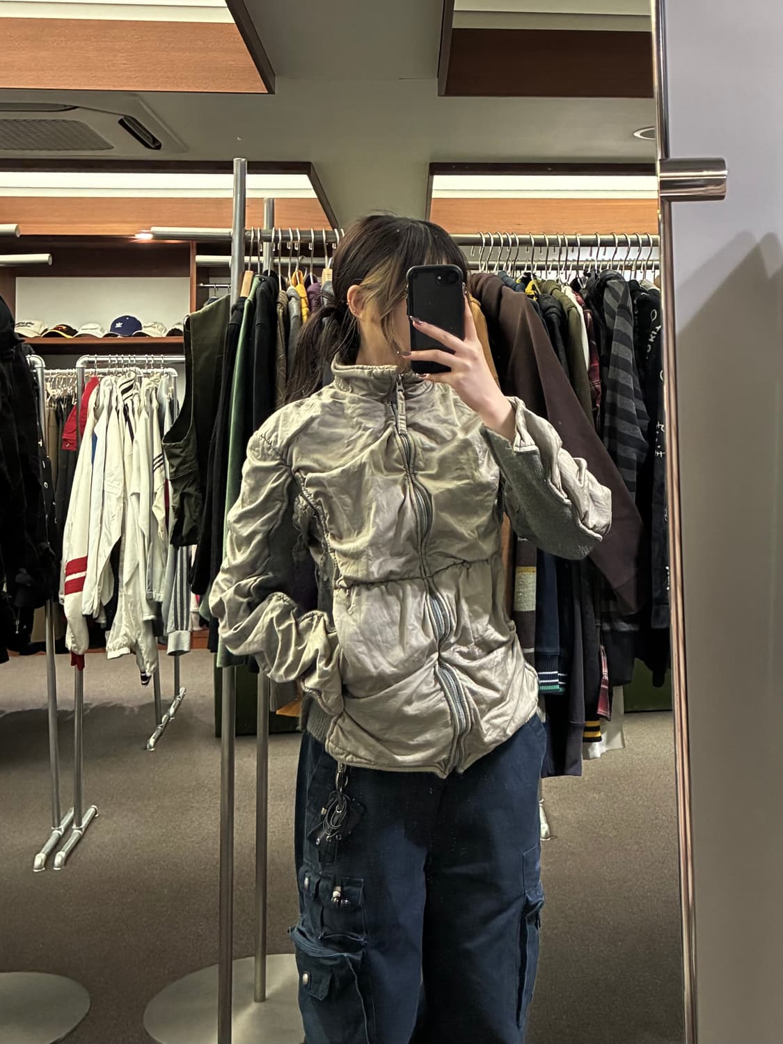 M)Cabane De Zucca 빈티지 여성 셔링 디테일 집업 상품이미지1