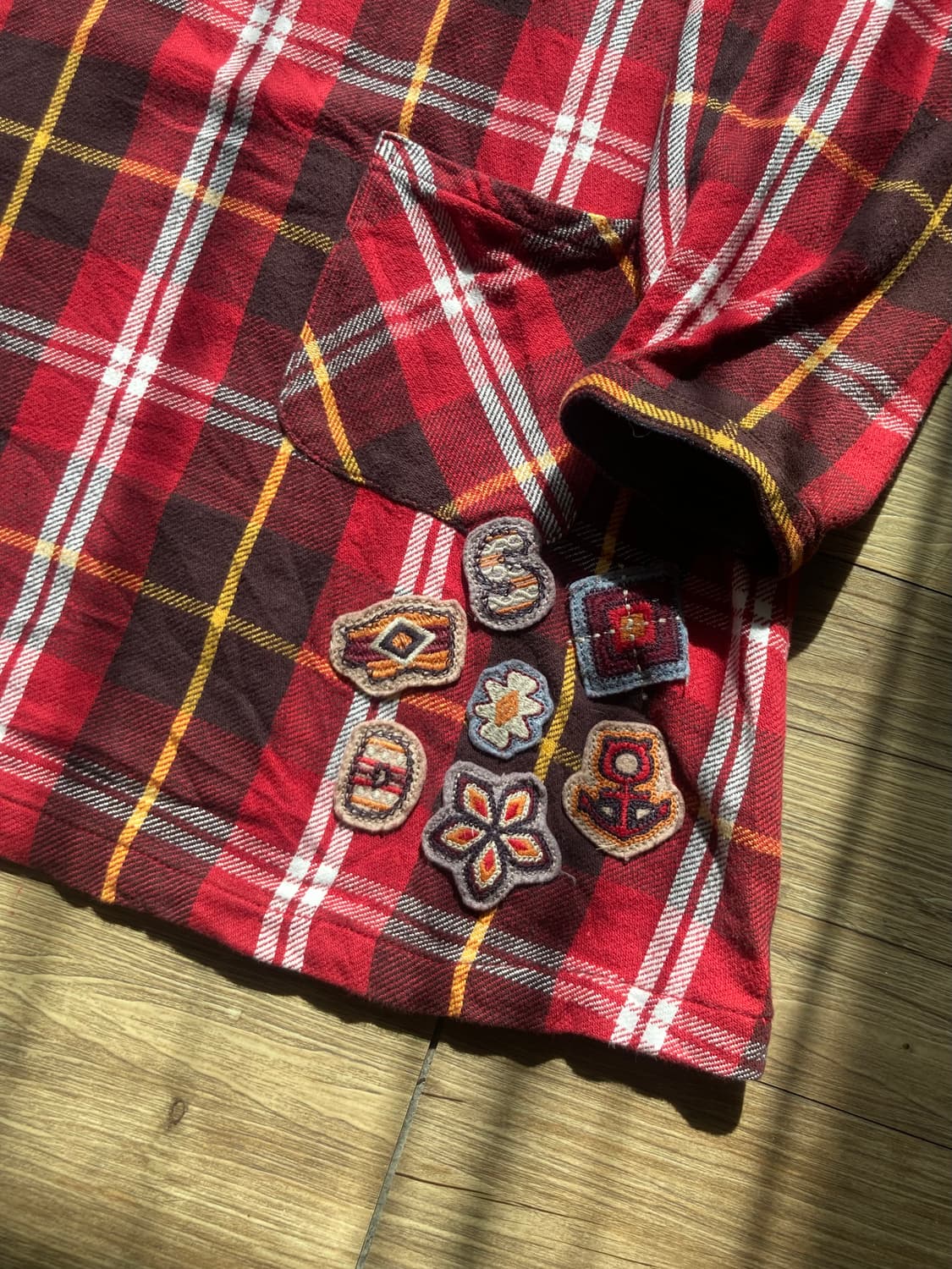 드럭 스토어즈 drug store's 하구미룩 모리걸 체크 패치 원피스  상품이미지4