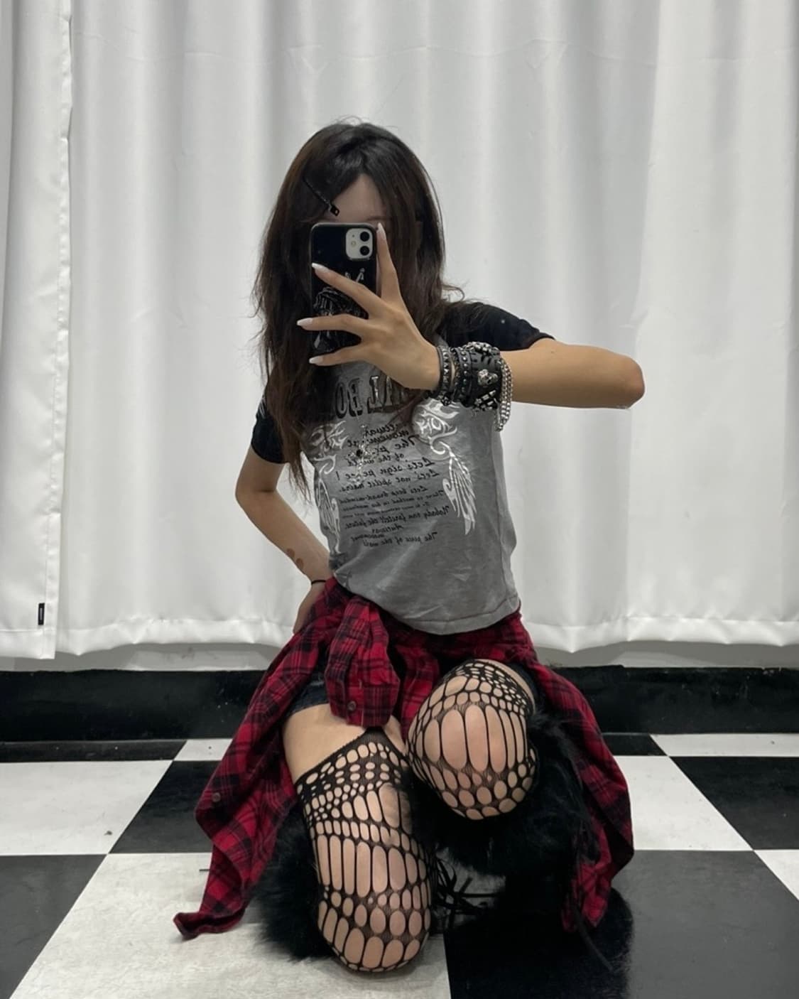 🎸그레이 펑크 프린팅 티셔츠🎸 상품이미지1