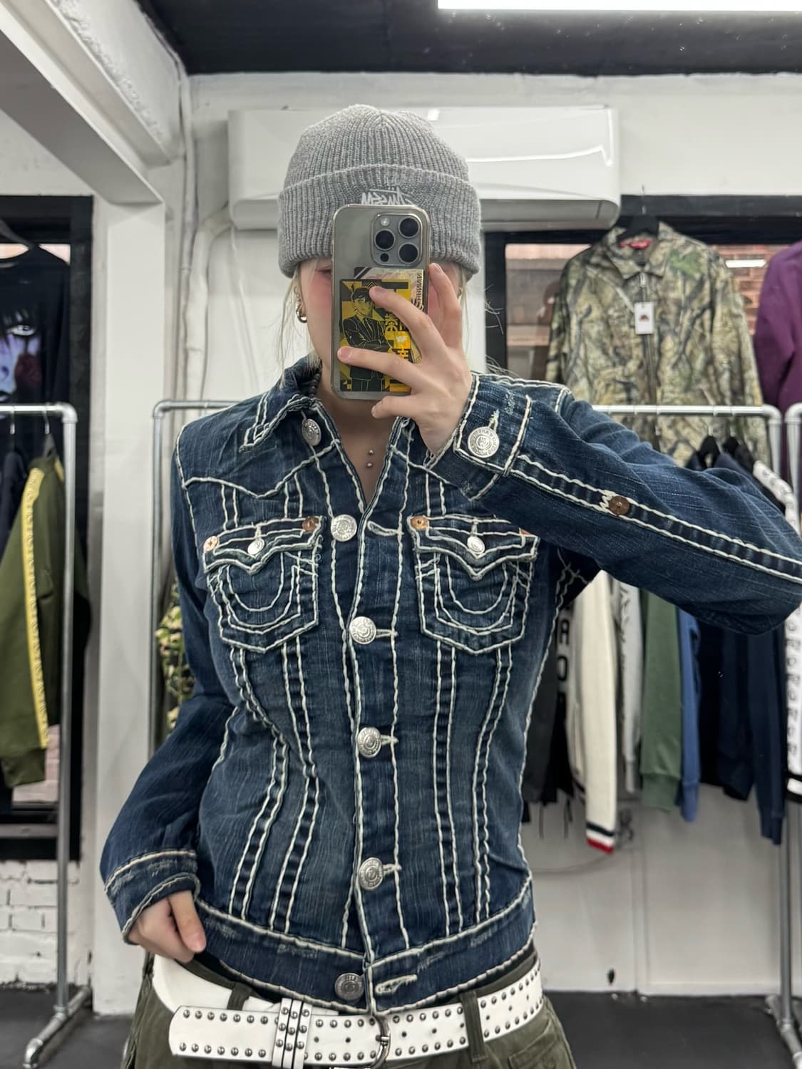 트루릴리전 스티치 데님자켓 상품이미지1