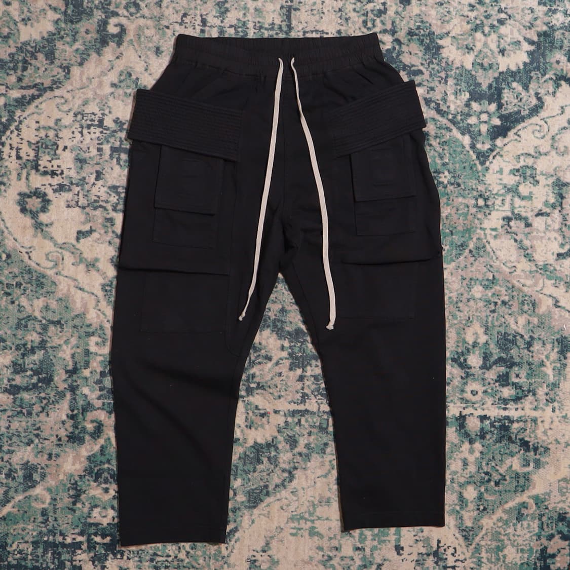 RICK OWENS 릭오웬스 카고 팬츠 블랙 태권도 (XS) 상품이미지1