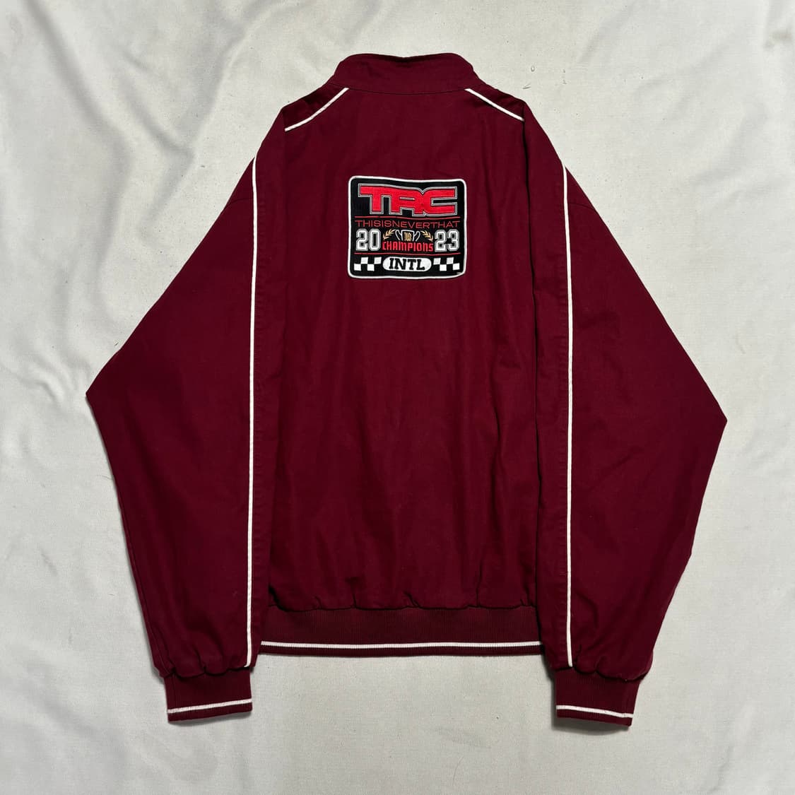 XL 디스이스네버댓 TRC 버건디 레이싱 자켓 상품이미지3