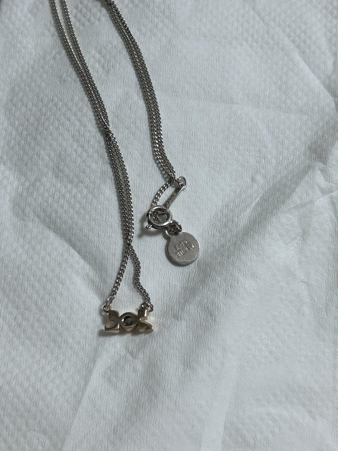 꾸레쥬 k10 & silver 금&실버 콤비 목걸이 상품이미지3