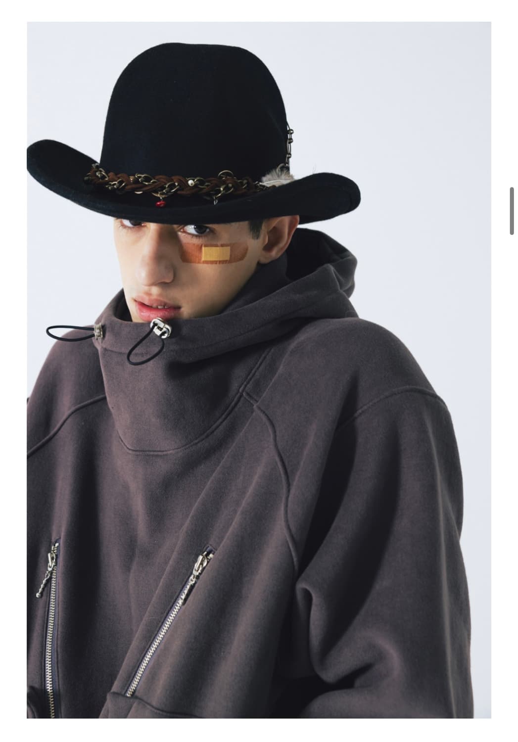 에씰미 지퍼 하이넥 후드 상품이미지1