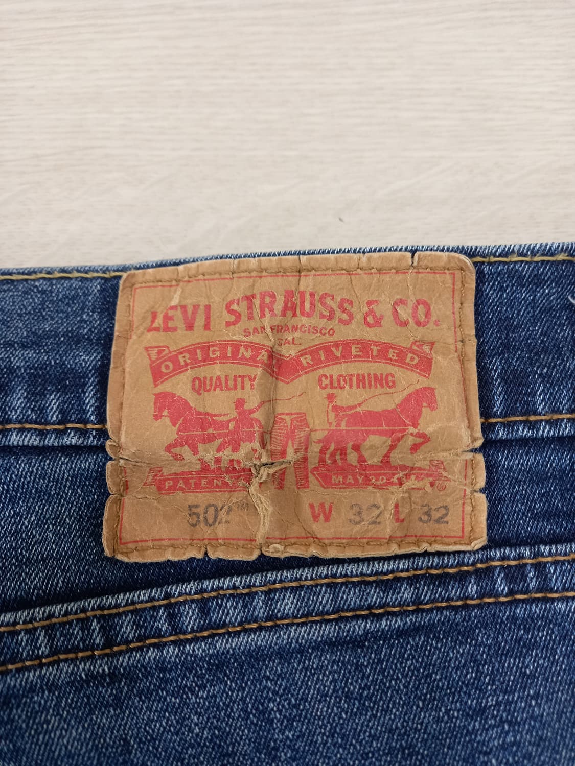 34 리바이스502 워싱 스판 슬림일자진 34-539 상품이미지5