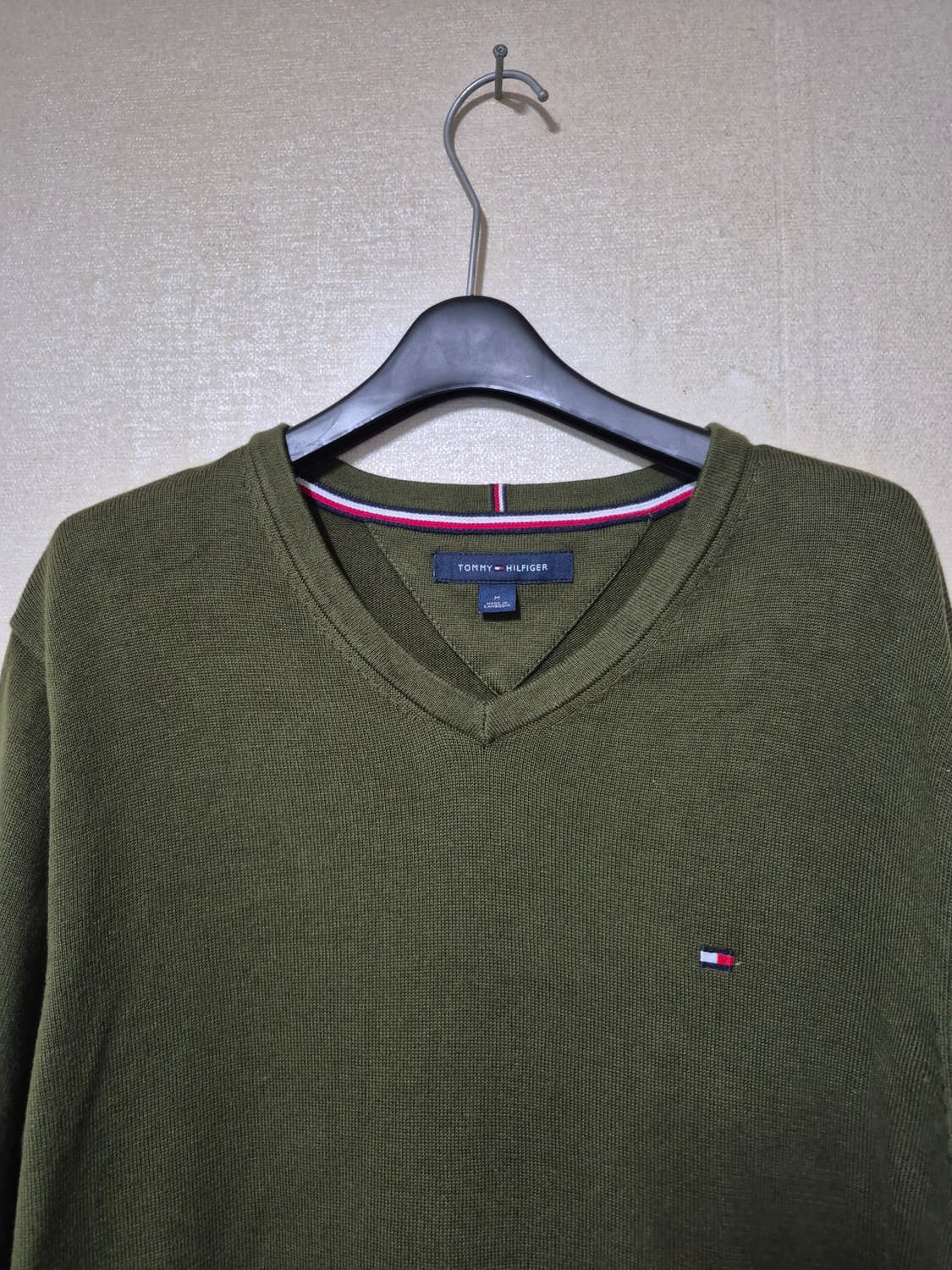 타미힐피거 브이넥 코튼니트 상품이미지2