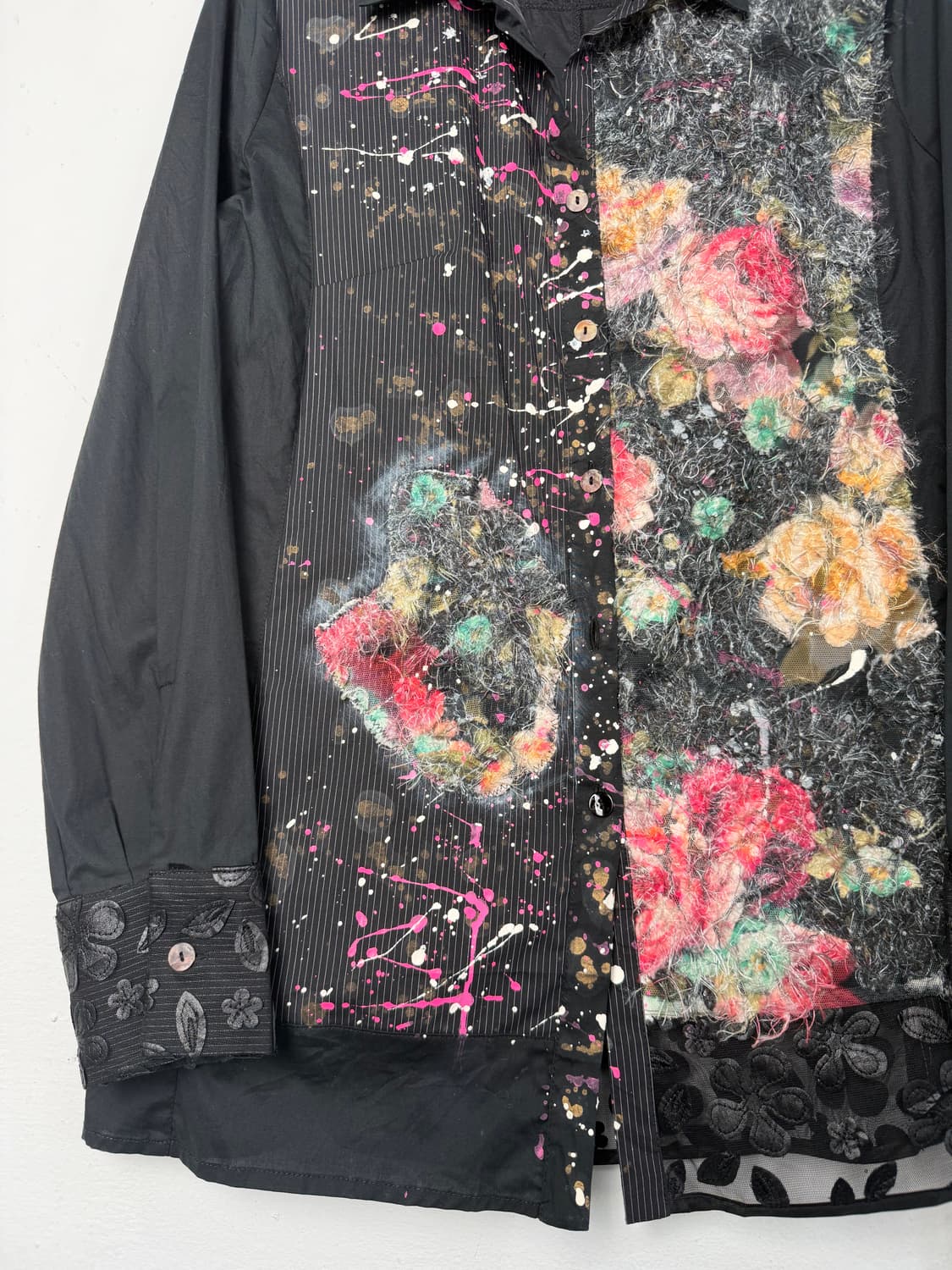 GRAZIA 믹스드 패브릭 아트 셔츠 (Made in Italy) 상품이미지2
