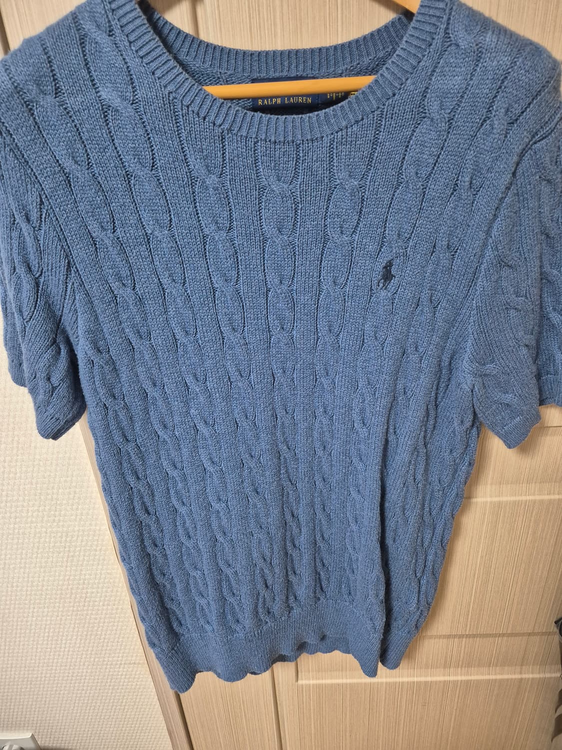 폴로랄프로렌 케이블반팔니트 블루 M 상품이미지3