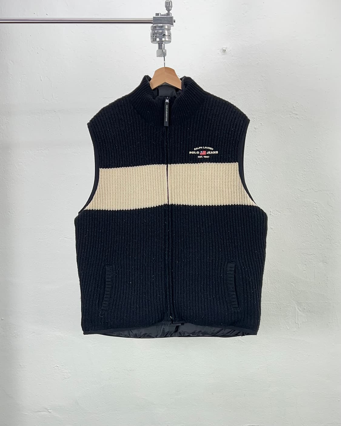 폴로 진스 리버시블 니팅 패딩 베스트 상품이미지1