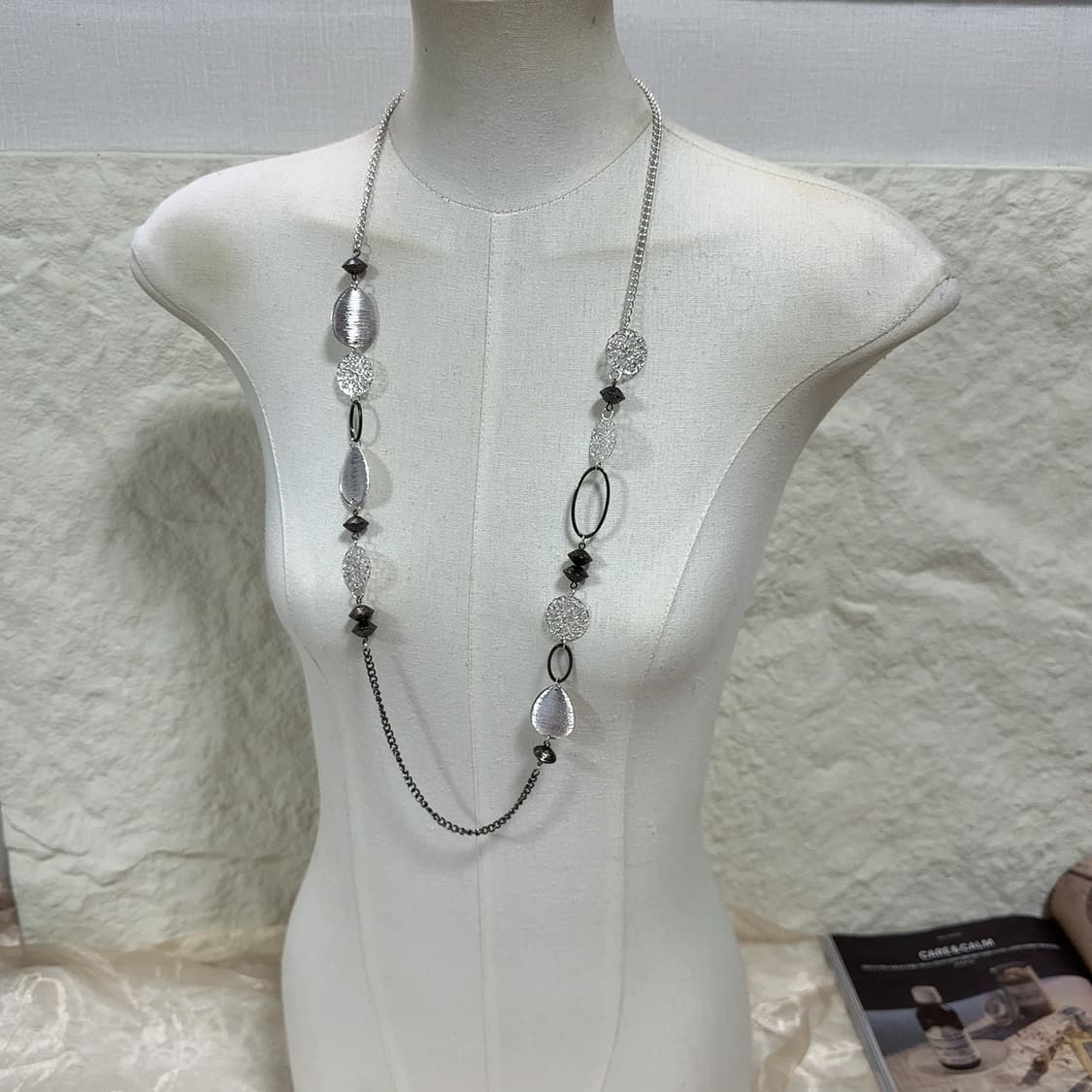 빈티지 마테 메탈 쿠바체인 목걸이 상품이미지1