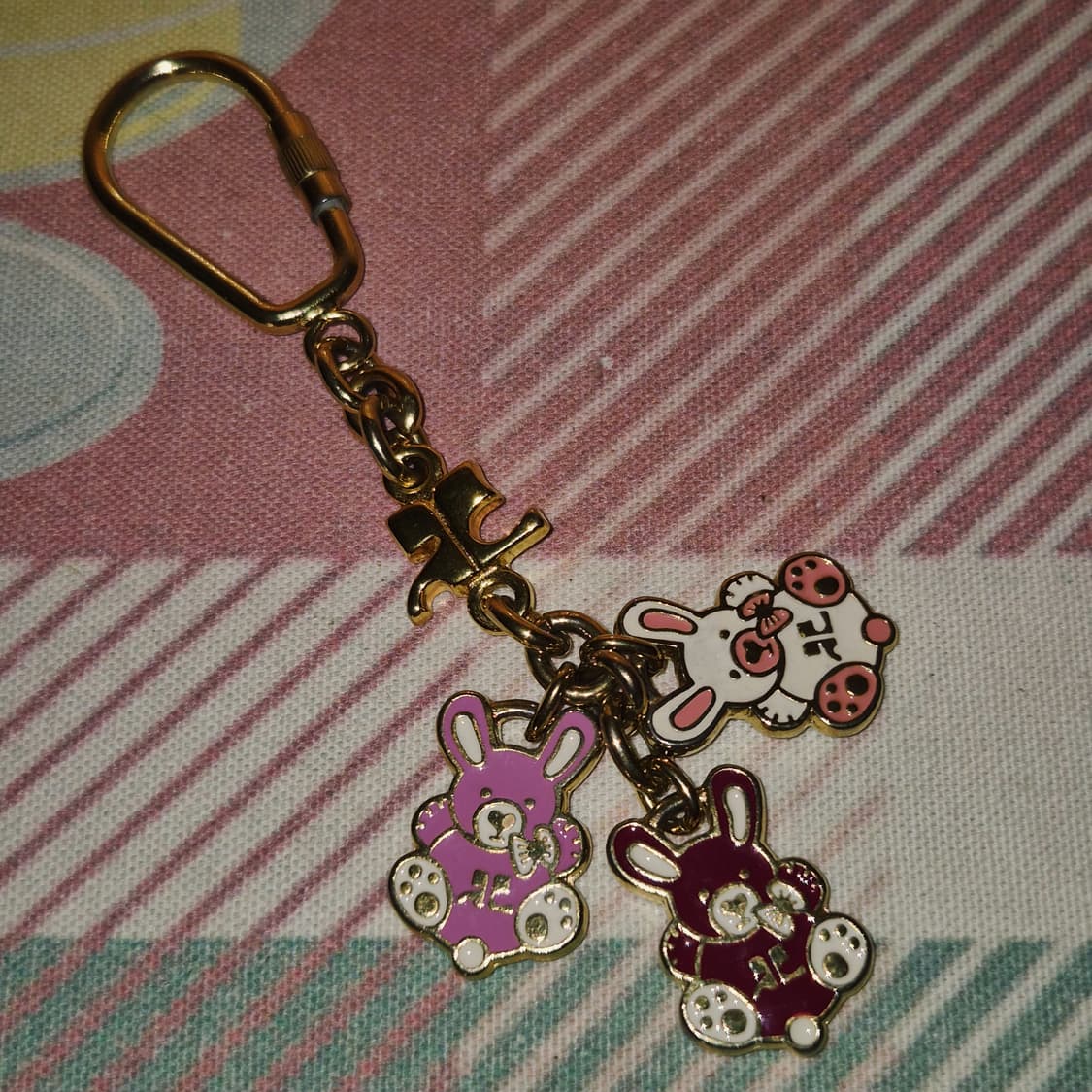 90s 꾸레쥬 에나멜 토끼 레이어드 카라비너 키링 상품이미지7