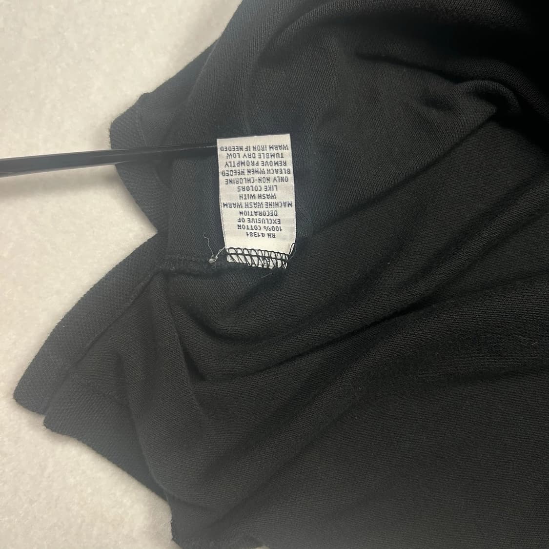 폴로 랄프로렌 빅 포니 코튼 메쉬 폴로 카라티 블랙 화이트 상품이미지4