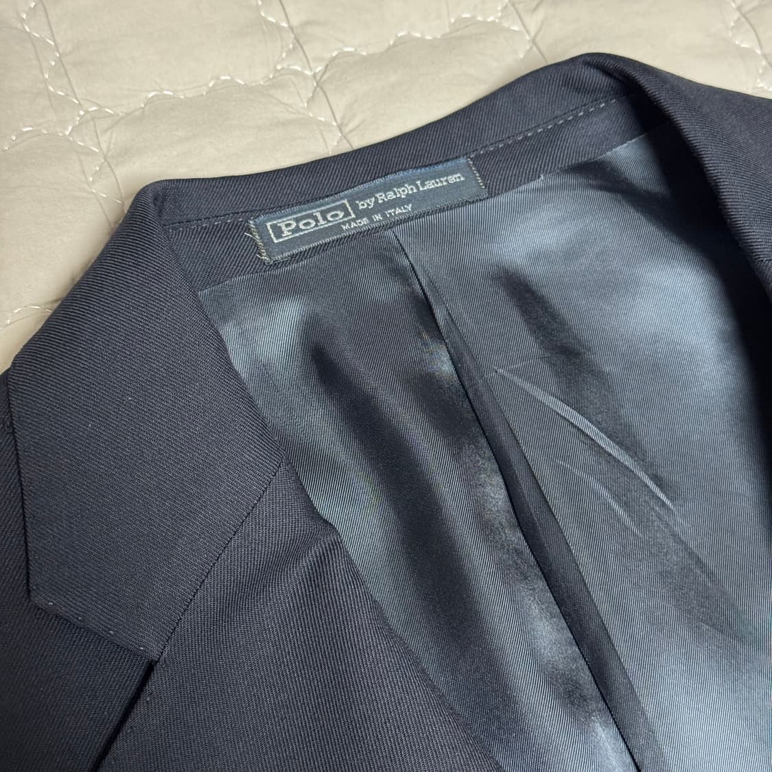 폴로 랄프로렌 네이비 울 3버튼 금장 블레이저 자켓 40R 상품이미지3