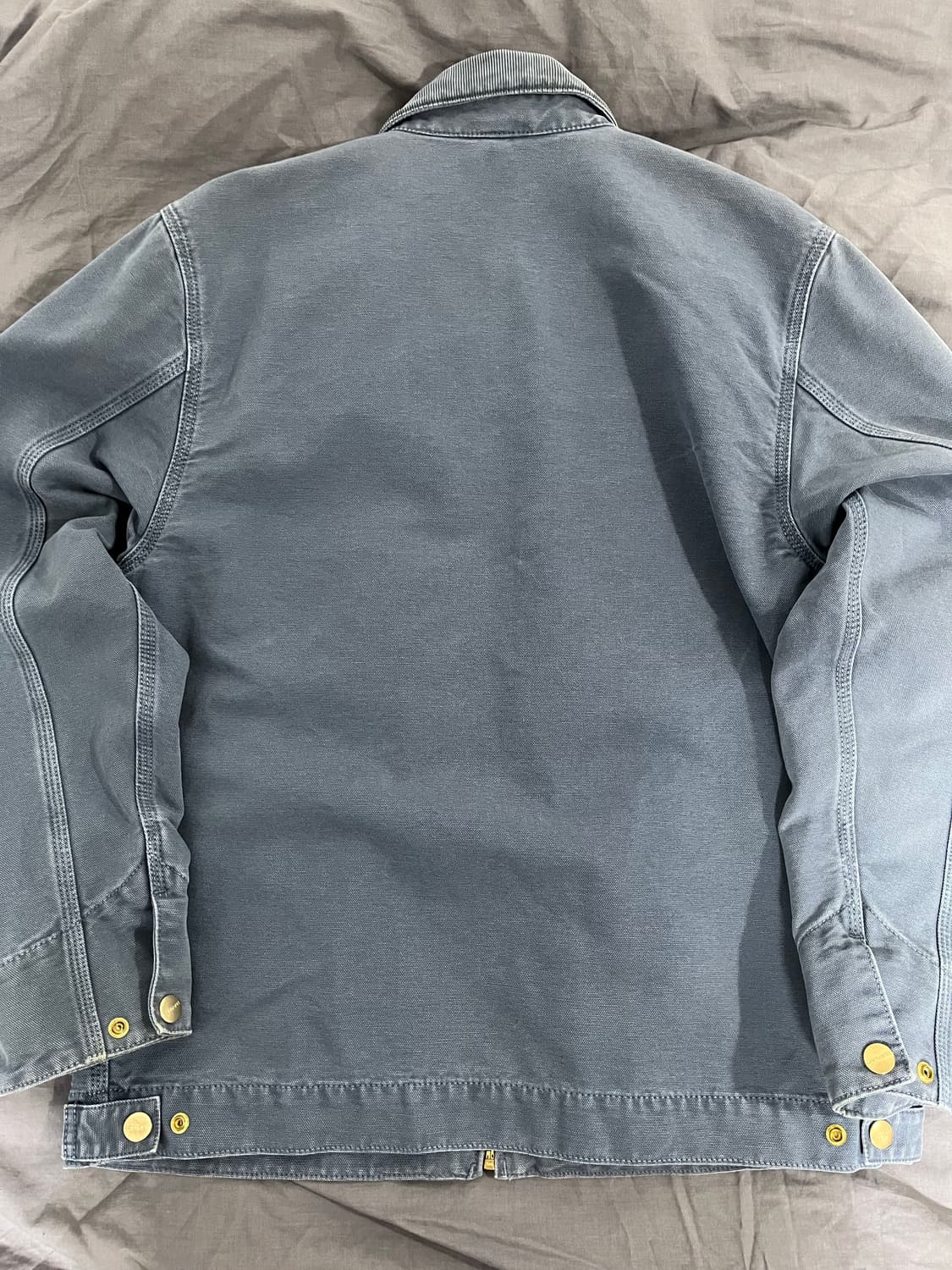 칼하트 WIP 코튼 포플린 라인드 디어본 캔버스 페이디드 디트로이트 자켓 상품이미지7