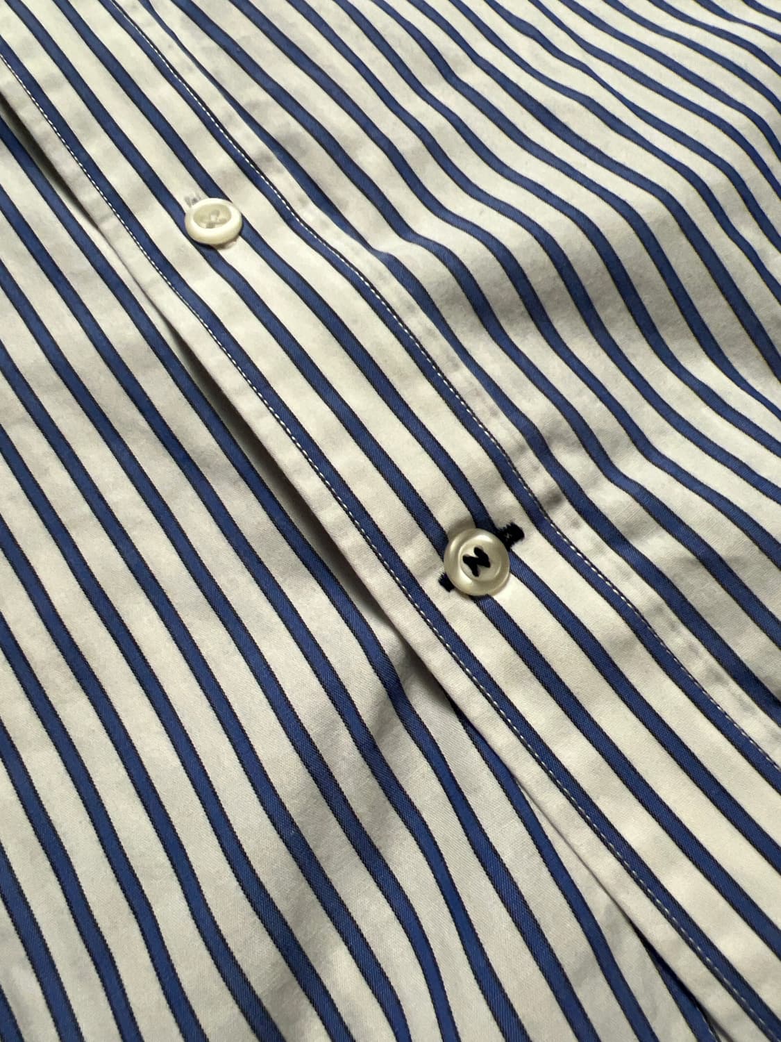 노티카 블루 스트라이프 버튼다운 셔츠 L 상품이미지4