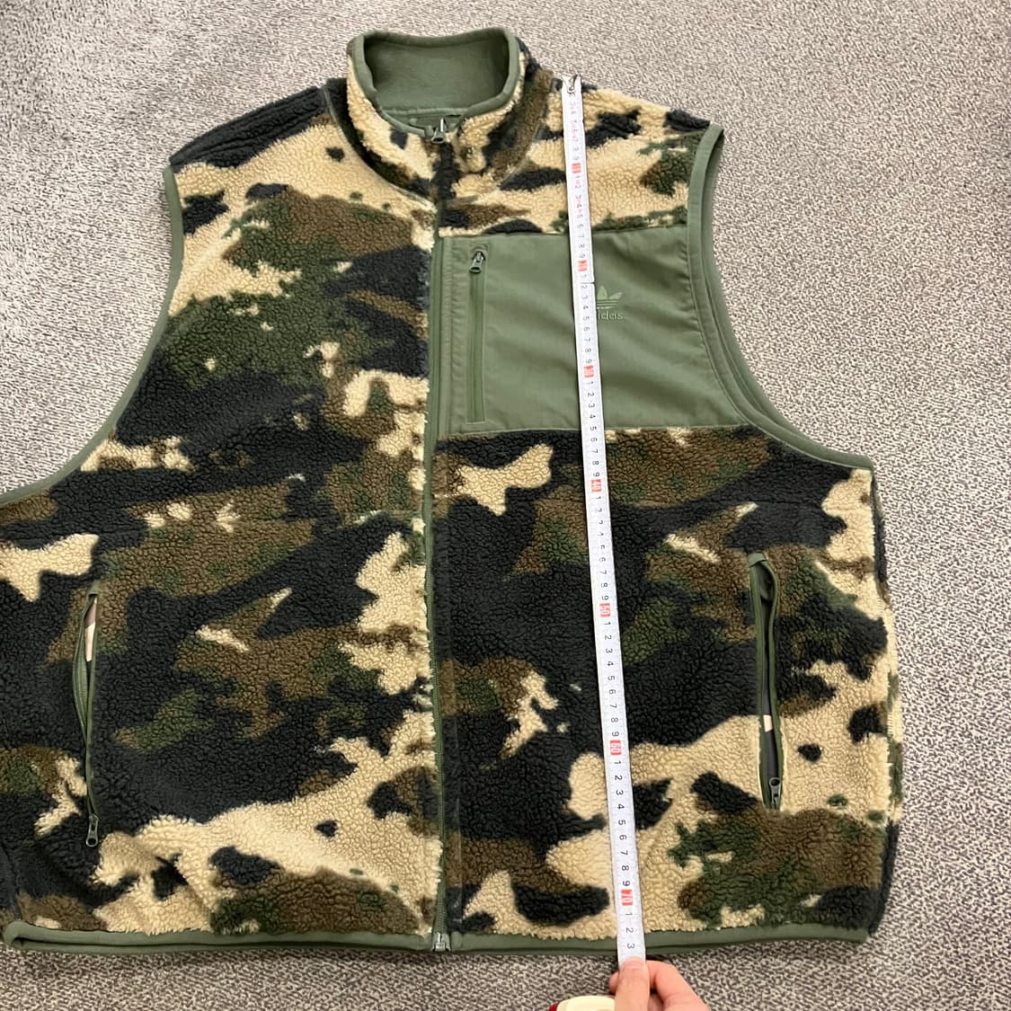 123 아디다스 카모 양면 베스트 조끼 플리스 후리스 상품이미지6