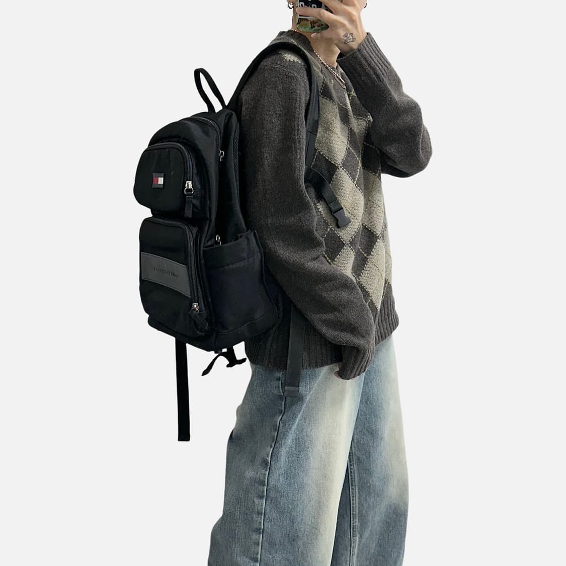 타미힐피거 키즈 뉴비 백팩 블랙 상품이미지1