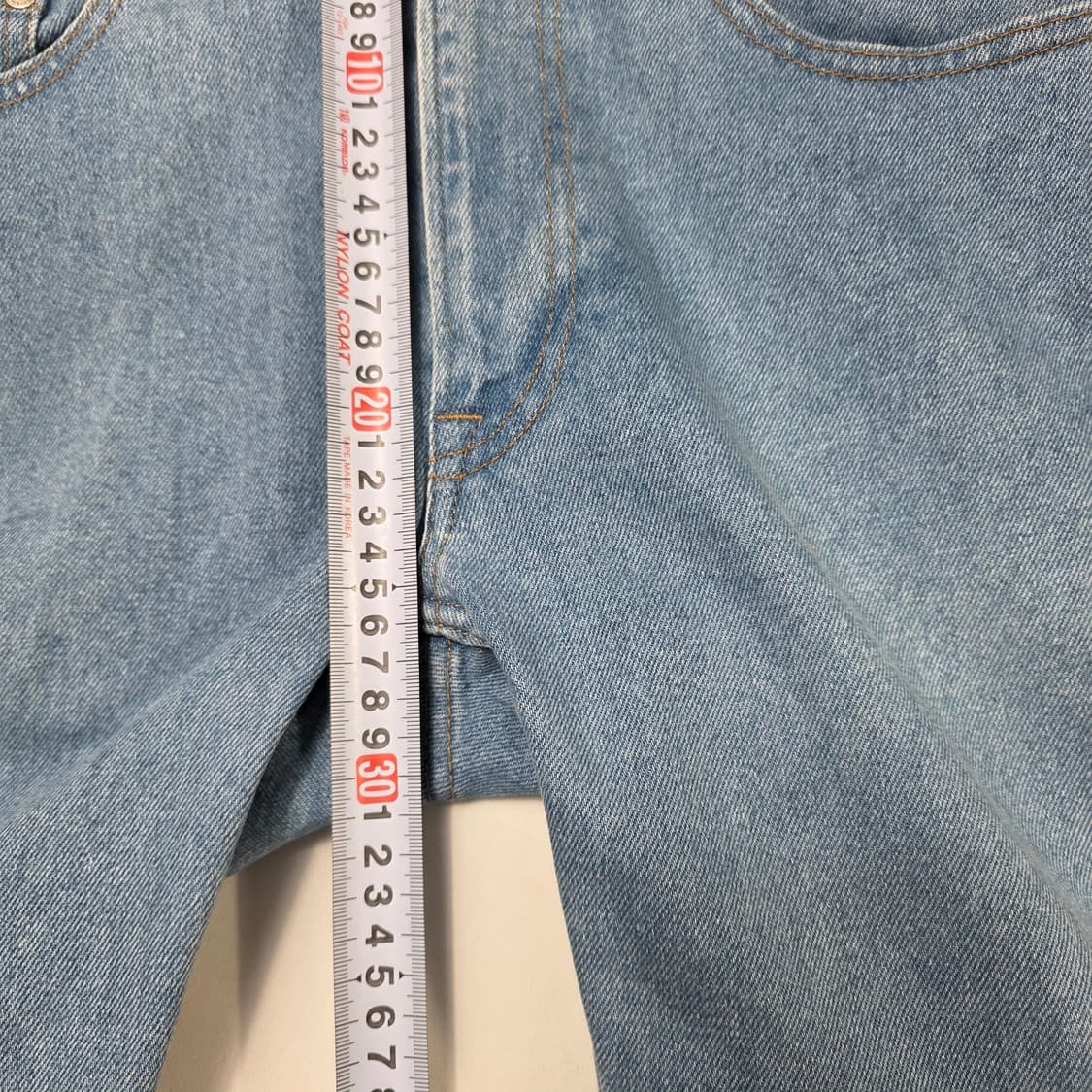 1076 라코스테 LACOSTE 슬림핏 라이트 블루 데님 팬츠 (W32 상품이미지4