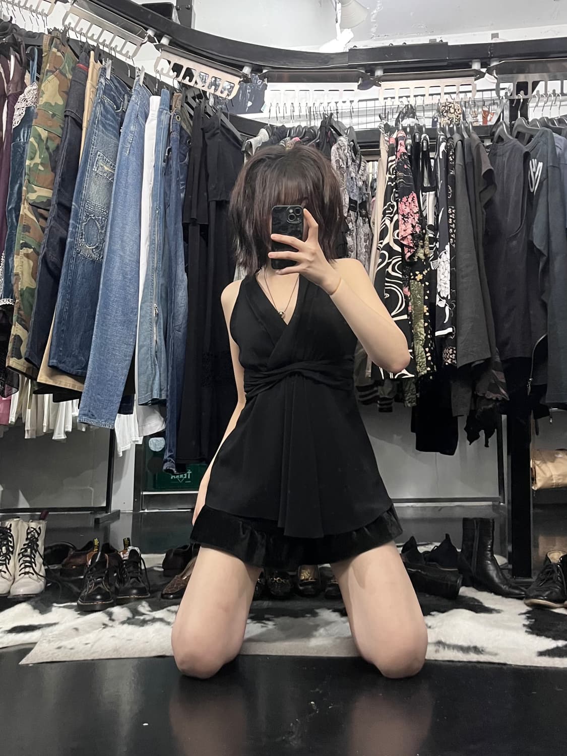 셔링 슬리브리스 상품이미지1