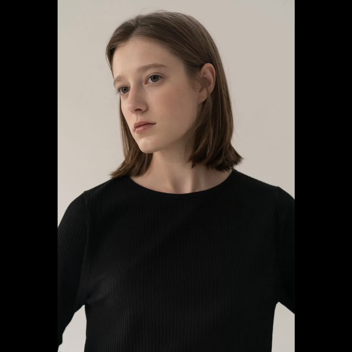 레터 Rib 티셔츠 (새상품) 상품이미지5