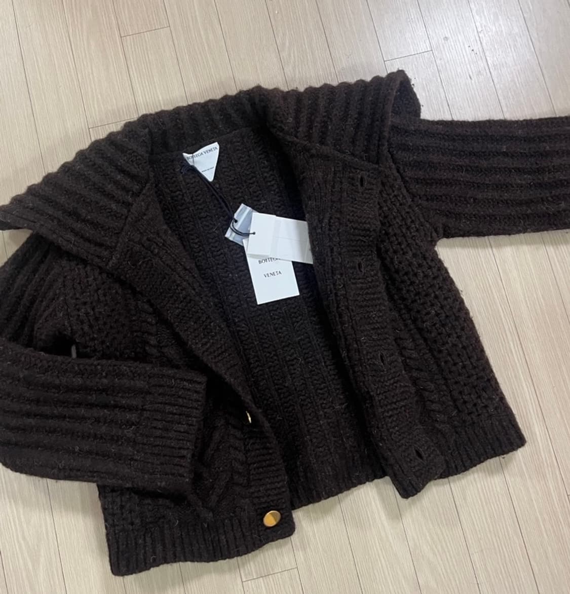 XS 텍ㅇ 새상품 보테가베네타 정가198만 청키 니트 스웨터 가디건 자켓 상품이미지8