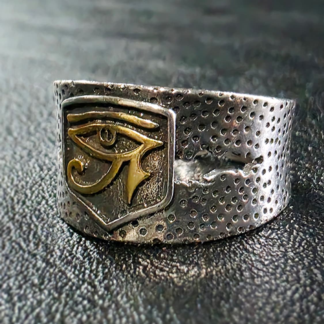 Heka 실버 남자 엔틱 빈티지 명품 고딕 일루미나티 호루스의눈 반지 상품이미지3