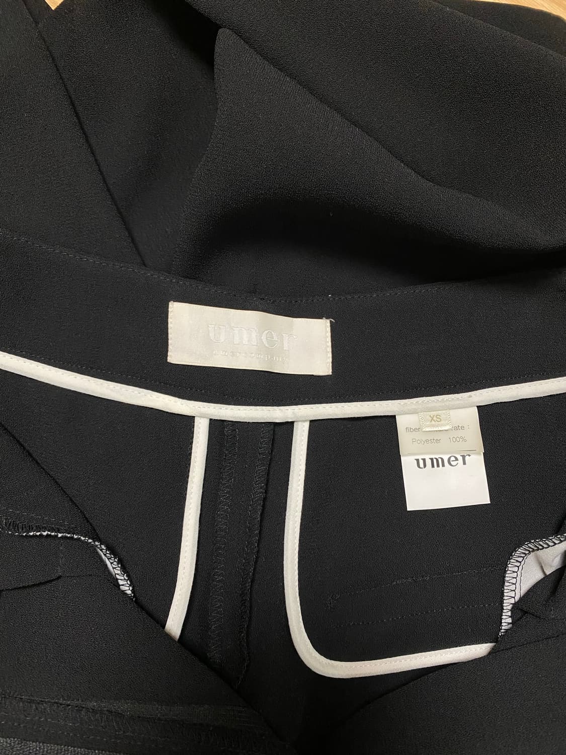 umer 유메르 블랙 슬랙스 XS 상품이미지3