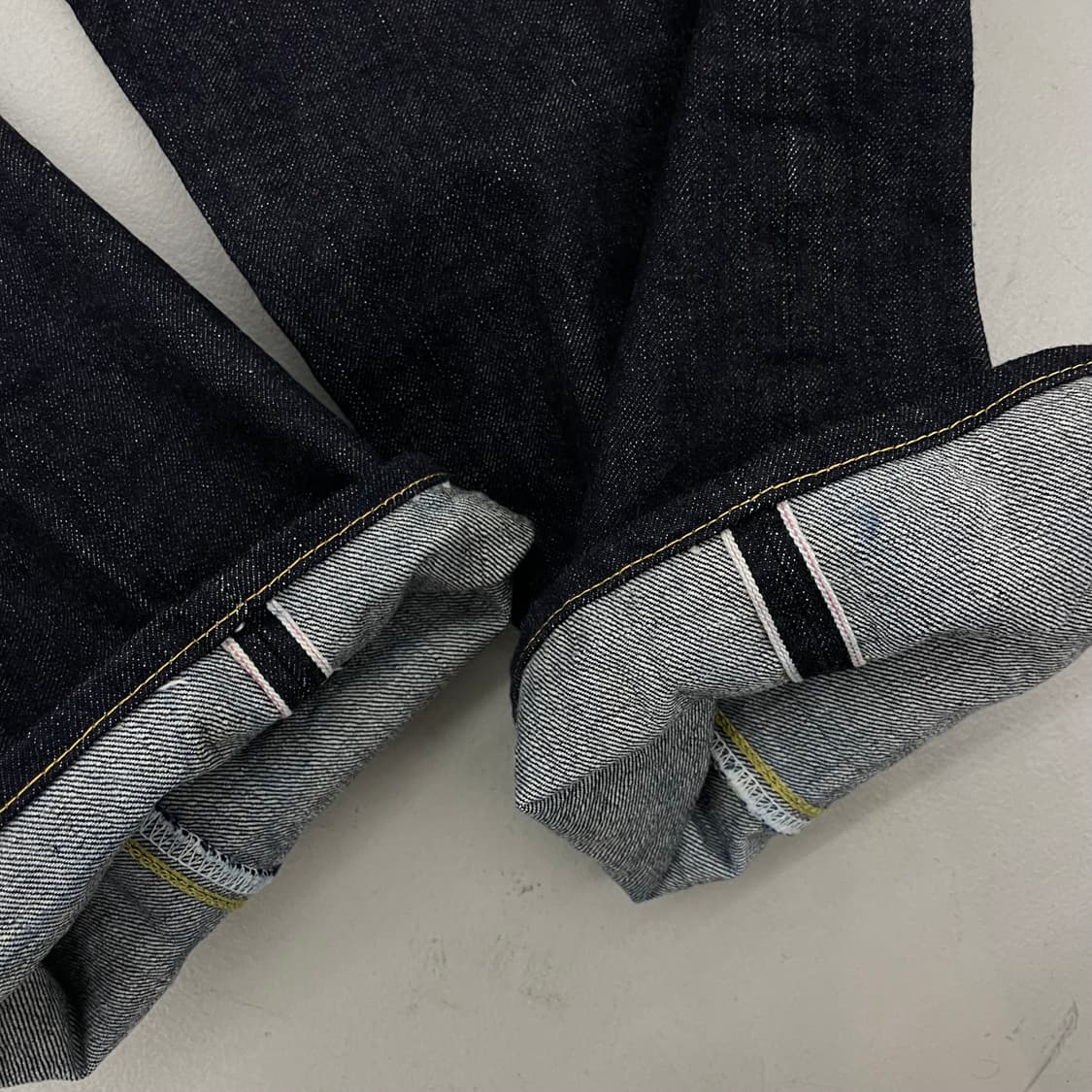 밴슨 레더 셀비지 생지 와이드 데님팬츠 상품이미지5