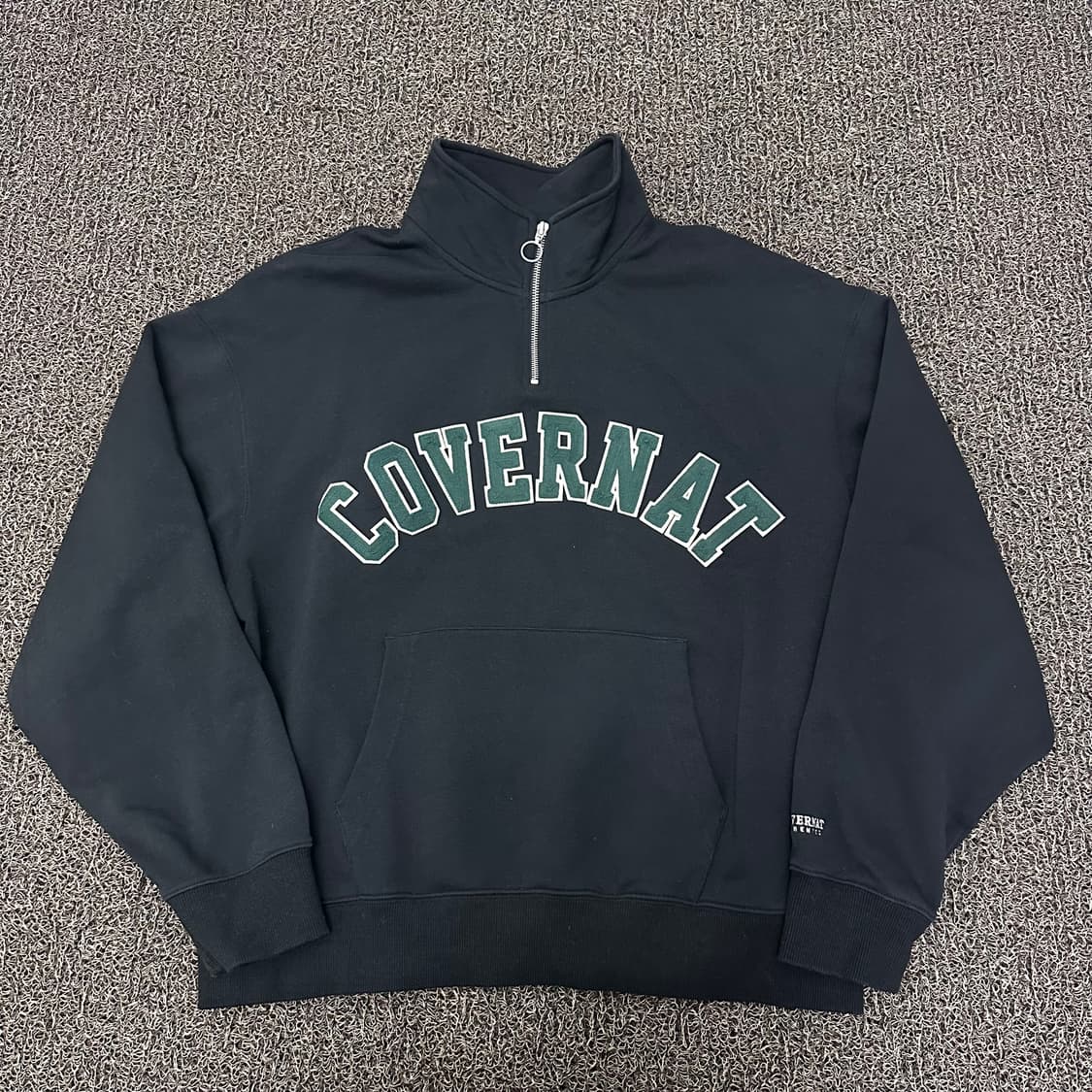 커버낫 반집업 맨투맨 블랙 95(M) 상품이미지1