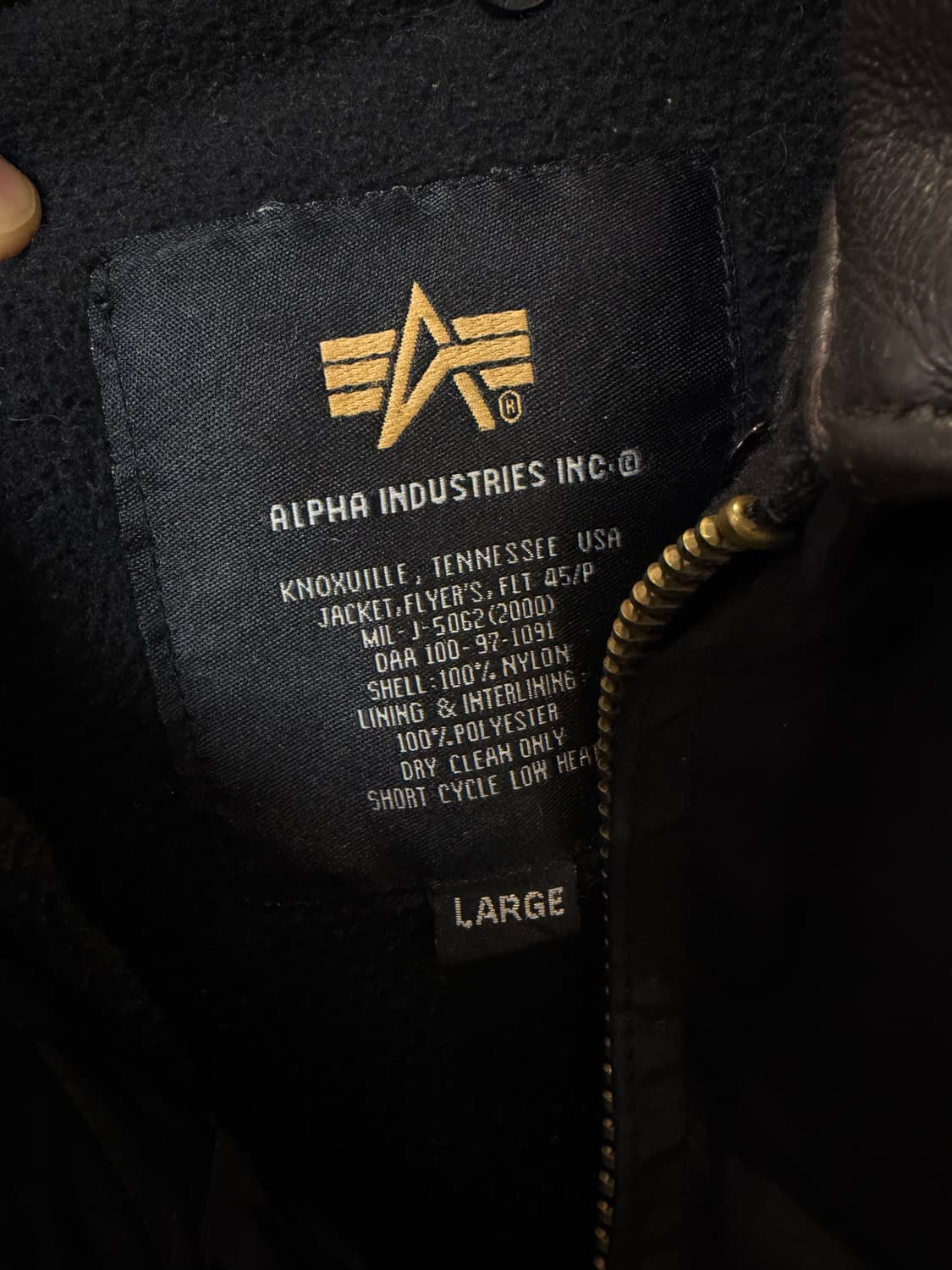 (L) 90s 알파인더스트리 CWU-45P 플라이트 ma-1 봄버 USA 상품이미지5