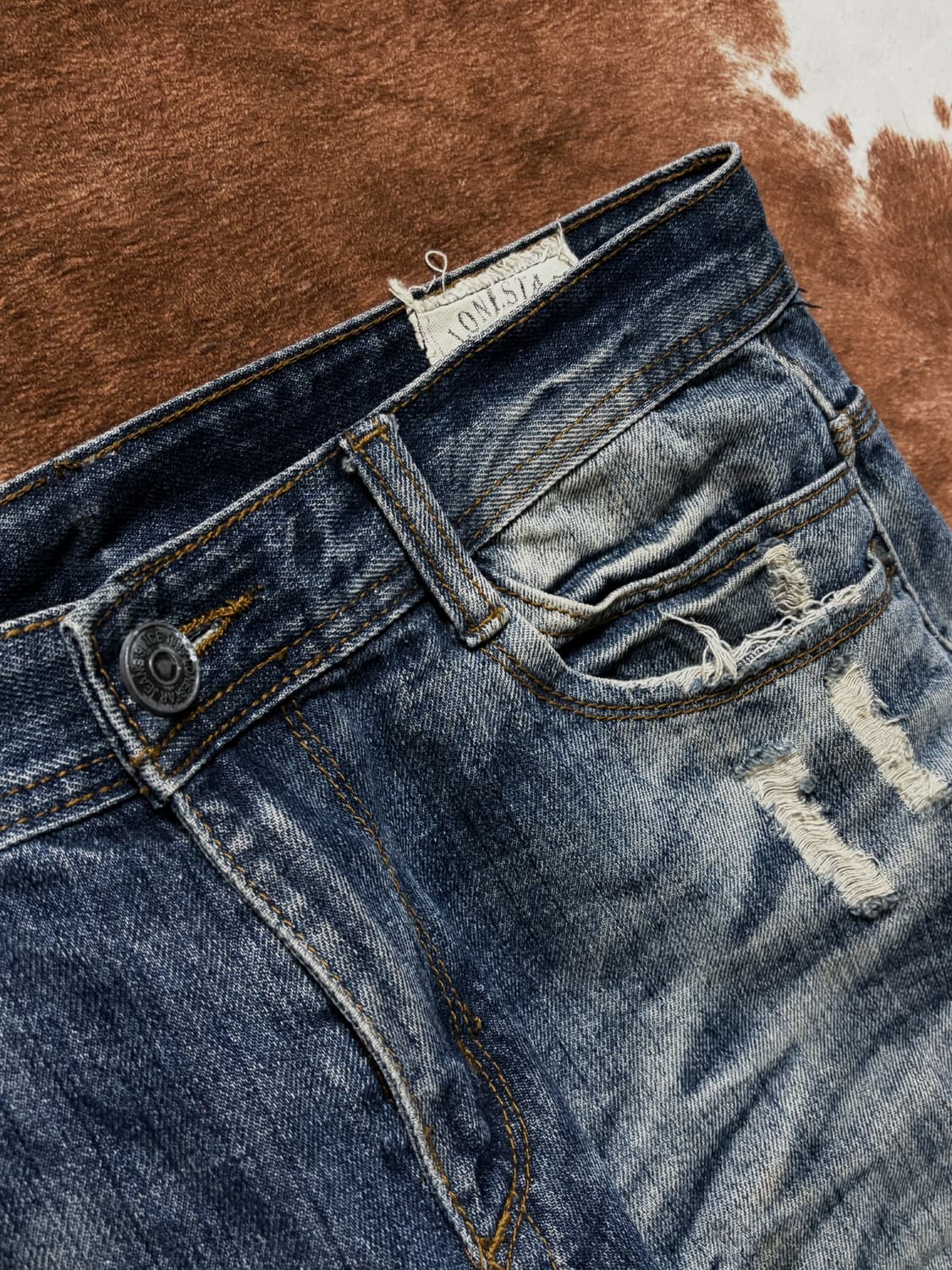 레귤러 데님팬츠 데미지 커스텀 상품이미지6