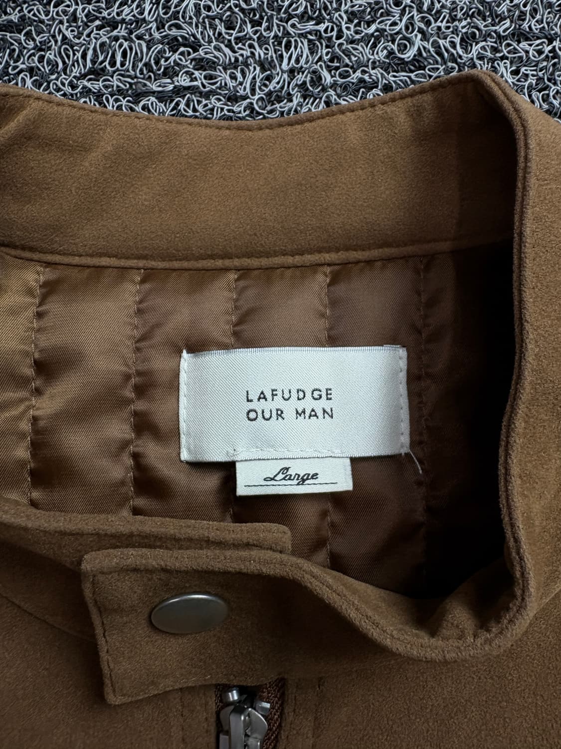 라퍼지스토어 스웨이드 레더 해링턴 자켓 브라운 1862 상품이미지3