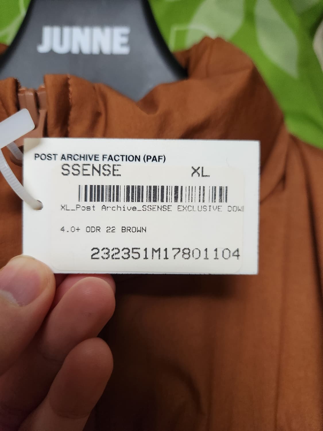 [XL]paf 파프 4.0+ 패딩 브라운(ssense 익스클루시브) 상품이미지5