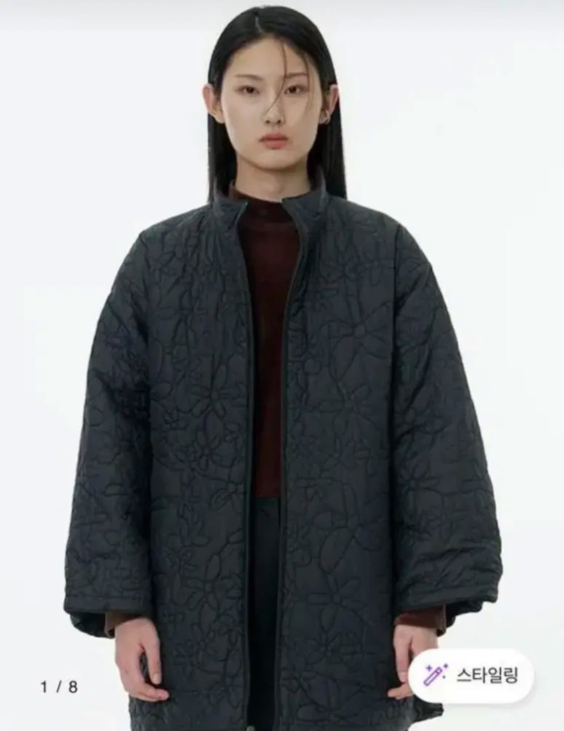 아모멘토 리버시블 플라워 퀼티드 점퍼  상품이미지1