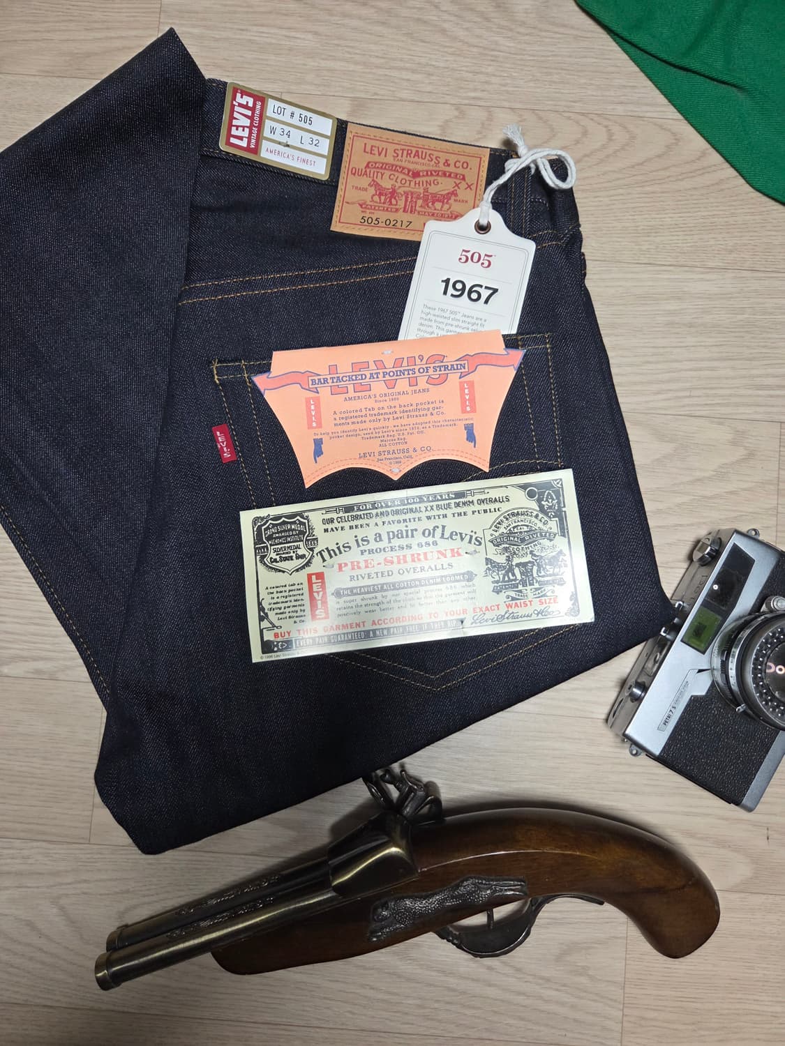 (새상품)LEVIS LVC 1967 505 데님 청바지 상품이미지1