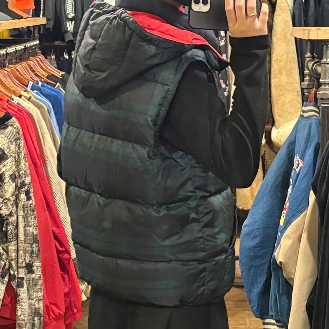 [HI] Polo 폴로 패딩 조끼 체크무늬 상품이미지5